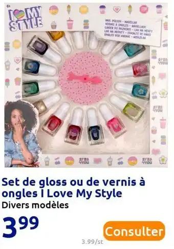Action Set de gloss ou de vernis à ongles i love my style offre