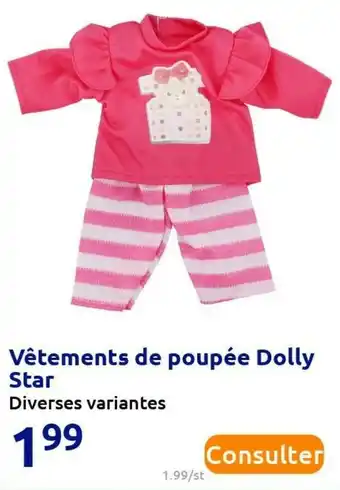 Action Dolly star vêtements de poupée offre