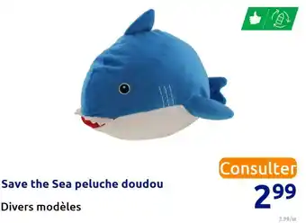 Action Save the sea peluche doudou offre