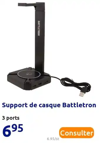 Action Battletron support de casque offre