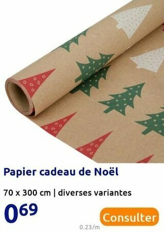 Action Papier cadeau de noël offre