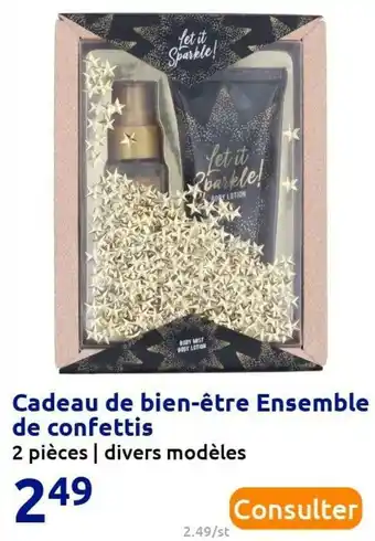Action Cadeau de bien-être ensemble de confettis offre