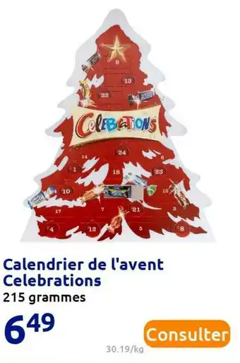 Action Calendrier de l'avent celebrations offre