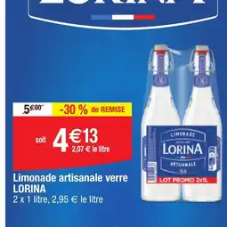 Migros Limonade artisanale verre LORINA offre