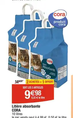 Cora x Carrefour CORA Litière absorbante offre