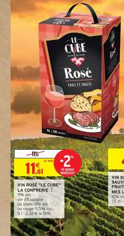 Intermarché VIN ROSÉ 'LE CUBE' LA CONFRERIE offre