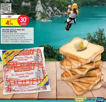 Intermarché PAYSAN BRETON BEURRE MOULÉ DEMI-SEL offre