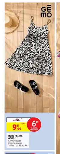 Intermarché GÉMO ROBE FEMME offre