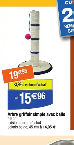 Arbre griffoir simple avec balle