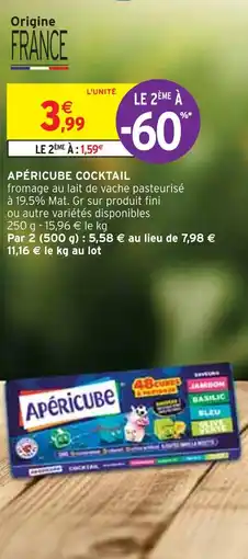 Intermarché APÉRICUBE APÉRICUBE COCKTAIL offre