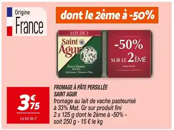 Netto SAINT AGUR FROMAGE À PÂTE PERSILLÉE offre