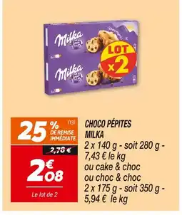 Netto MILKA CHOCO PÉPITES offre