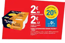 E.Leclerc YAOURT HYPERPROTÉINÉ MANGUE PASSION (2) "SPORT" offre
