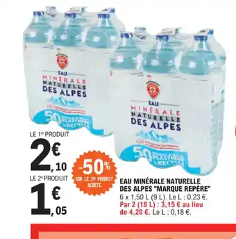 E.Leclerc EAU MINERALE NATURELLE DES ALPES MARQUE REPERE offre