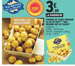 E.Leclerc POMMES DE TERRE PRIMEUR ÎLE DE RÉ AOP(8)(1) "NOS RÉGIONS ONT DU TALENT offre