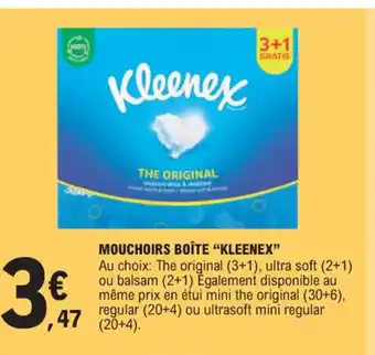 E.Leclerc MOUCHOIRS BOÎTE "KLEENEX" offre