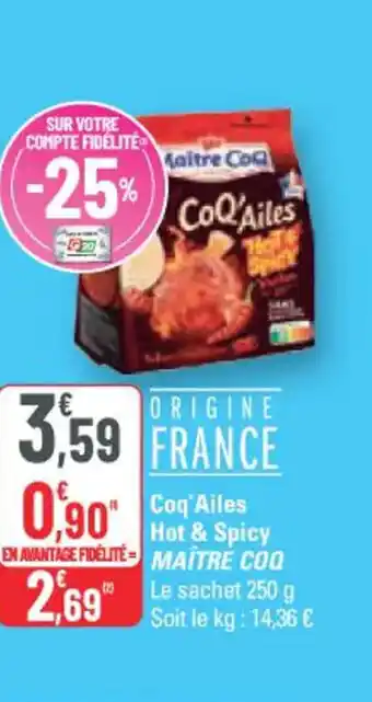 G20 Coq'Ailes Hot & Spicy MAÎTRE COQ offre