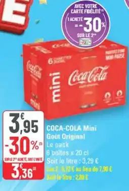 G20 COCA-COLA Mini Goût Original offre