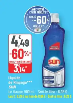 G20 Liquide de Rinçage*** SUN offre
