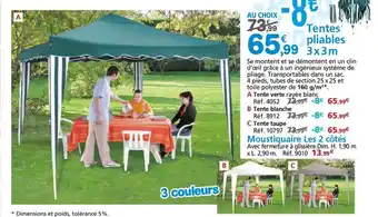 Provence Outillage Tentes pliables 3x3m offre