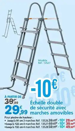 Provence Outillage Échelle double de sécurité avec marches amovibles offre
