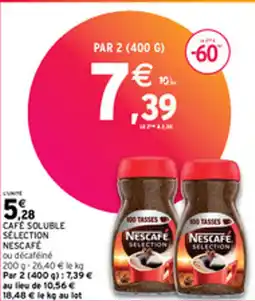 Intermarché Express CAFE SOLUBLE SELECTION NESCAFÉ offre