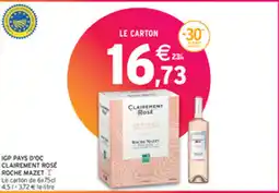 Intermarché Express IGP PAYS D'OC CLAIREMENT ROSÉ ROCHE MAZET offre