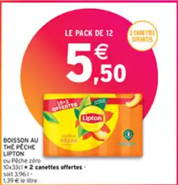 Intermarché Express BOISSON AU THE PECHE LIPTON offre