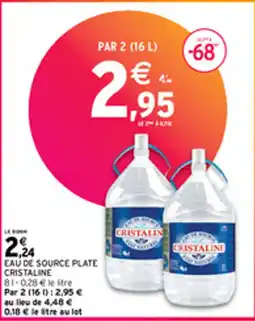 Intermarché Express EAU DE SOURCE PLATE CRISTALINE offre
