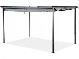 Jardiland Pergola Avec Toit Rétractable - 3 X 4 M - Anthracite -habitat Et Jardin offre