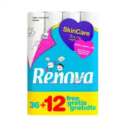 Auchan Papier Toilette Skin Care Blanc Renova offre