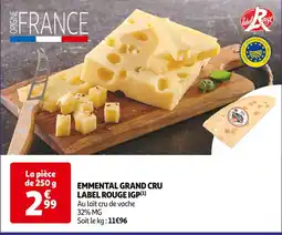 Auchan Supermarché GRAND CRU EMMENTAL LABEL ROUGE IGP offre