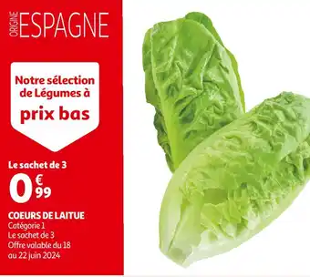 Auchan Supermarché COEURS DE LAITUE offre