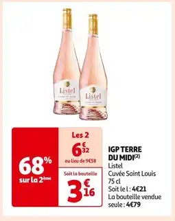 Auchan Supermarché Listel IGP TERRE DU MIDI offre