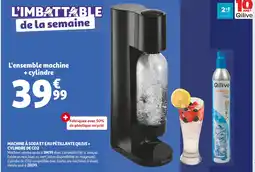 Auchan Supermarché Qilive Machine à soda et eau pétillante + Cylindre de CO2 offre
