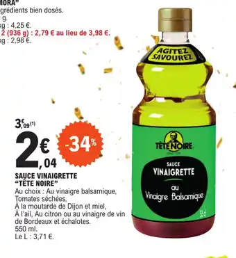 E.Leclerc SAUCE VINAIGRETTE "TÊTE NOIRE" offre
