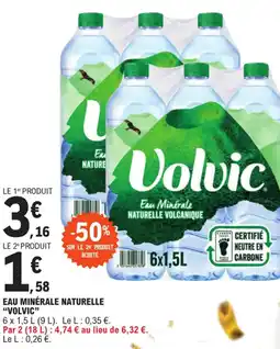 E.Leclerc EAU MINÉRALE NATURELLE "VOLVIC" offre