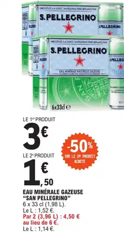 E.Leclerc EAU MINÉRALE GAZEUSE "SAN PELLEGRINO" offre
