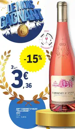 E.Leclerc AOP (2) CABERNET D'ANJOU "VILLA LORANE” offre
