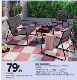 E.Leclerc SALON BAS 4 PIÈCES offre