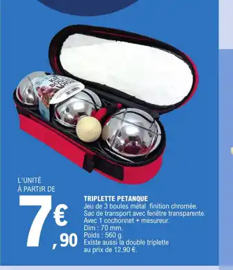 E.Leclerc TRIPLETTE PETANQUE offre
