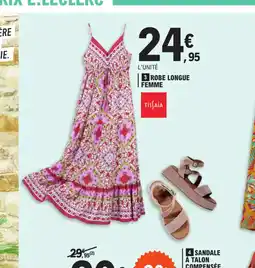 E.Leclerc 3 ROBE LONGUE FEMME offre