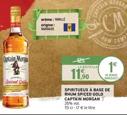 Intermarché Contact SPIRITUEUX À BASE DE RHUM SPICED GOLD CAPTAIN MORGAN offre