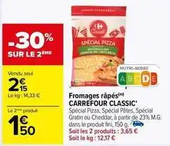 Carrefour Carrefour - fromages râpés offre