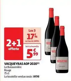 Auchan Supermarché La buissonnière - vacqueyras aop 2020 offre