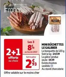 Auchan Le galibier - mini bûchettes offre