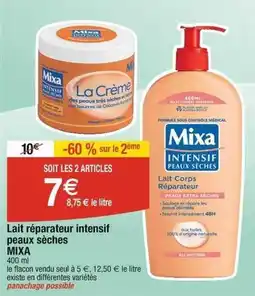 Cora x Carrefour Mixa - lait réparateur intensif peaux sèches offre