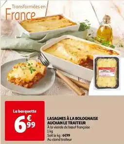 Auchan Auchan - lasagnes à la bolognaise le traiteur offre