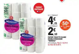 E.Leclerc Express PAPIER TOILETTE BLANC DOUBLE ÉPAISSEUR offre
