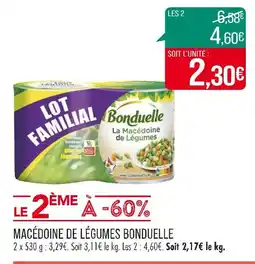 Match BONDUELLE MACÉDOINE DE LÉGUMES offre